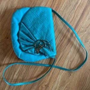 Turquoise leather purse